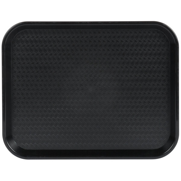 Black Colour Fast Food Plastic Tray for Restaurants B and B Canteen Takeaway 