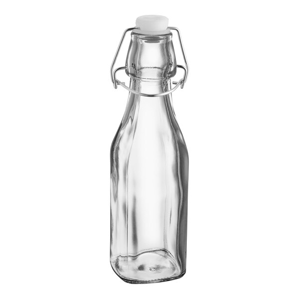 Acopa Clear Glass Bottle Swing Top Lid (8.5 oz.) 12/Case