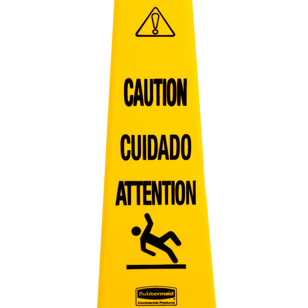 Multilingual 'Caution' Pop-Up Floor Cones