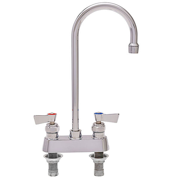 Fisher 53880 Deck Mounted Stainless Steel Faucet With 4 Centers