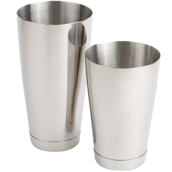 Stainless & Shaker Cocktail Tin Barfly Julep Cup 18 oz and 28 oz Stainless Steel,M37009 Set 