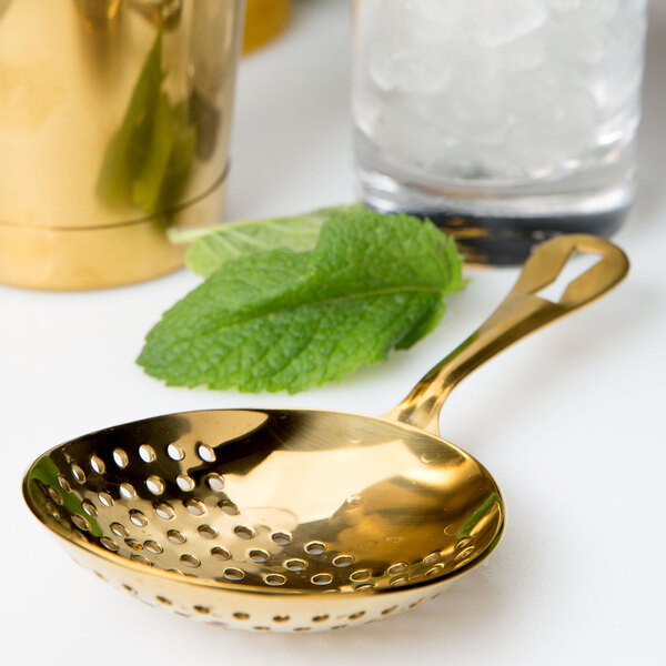 Barfly® M37028GD 6 1/2" GoldPlated Julep Strainer