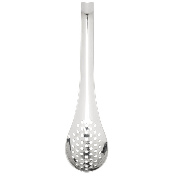 Slotted Spoon - Mercer Culinary M35162 Barfly® 6 3/4" Stainless Steel Perforated Spherificiation Spoon
