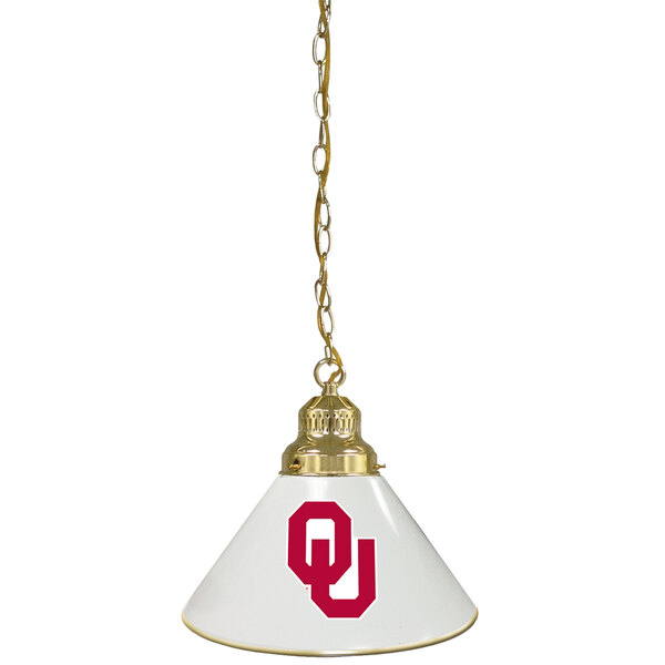 Holland Bar Stool BL1BROklhma University of Oklahoma Logo Pendant Light with Brass Finish - 120V