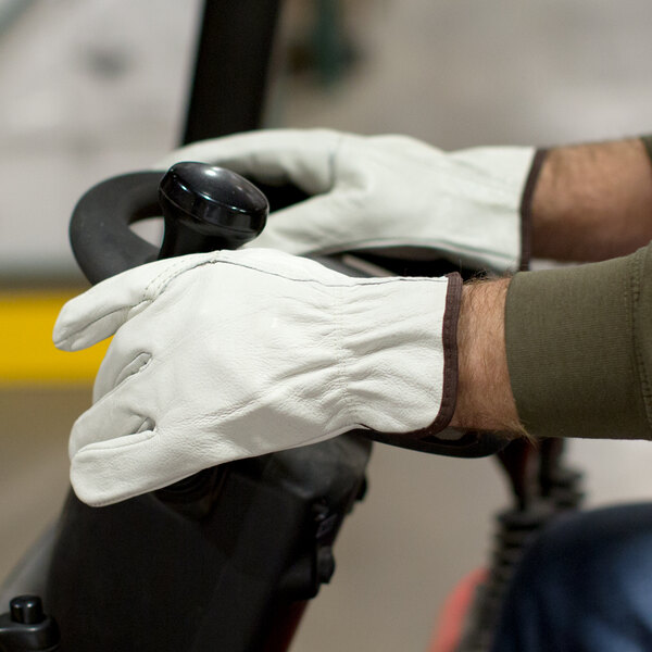 Premium Grain Cowhide Leather Driver's Gloves
