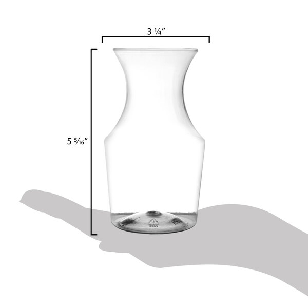 WNA Comet RESCF1264 Reserv 12 oz. Clear Plastic Disposable Wine Carafe