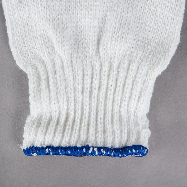 Cordova Medium Weight White Polyester / Cotton Work Gloves - Large - 12 ...