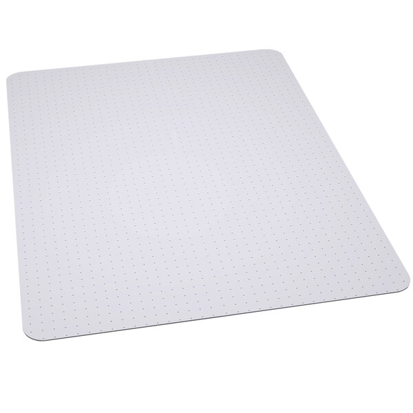 A clear vinyl mat with black dots on it.