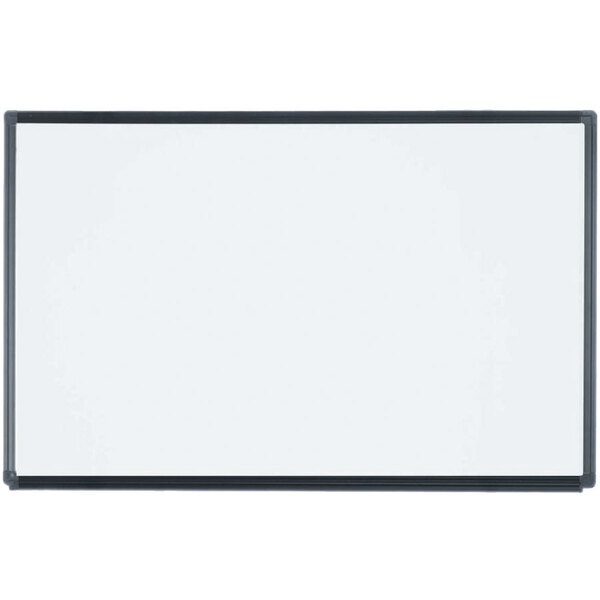 A white rectangular Aarco markerboard with a black frame.