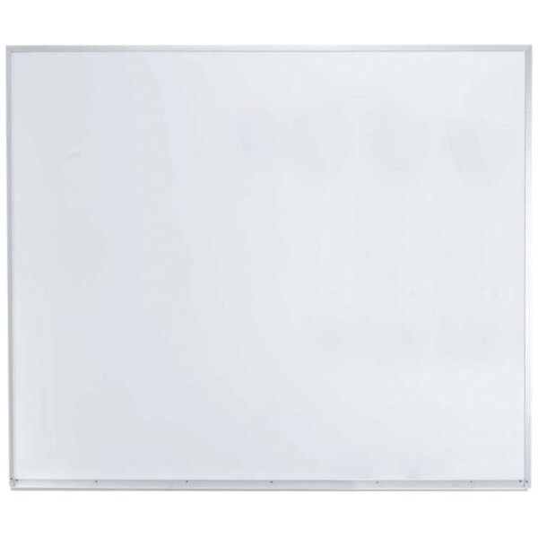 A white board with a white border.