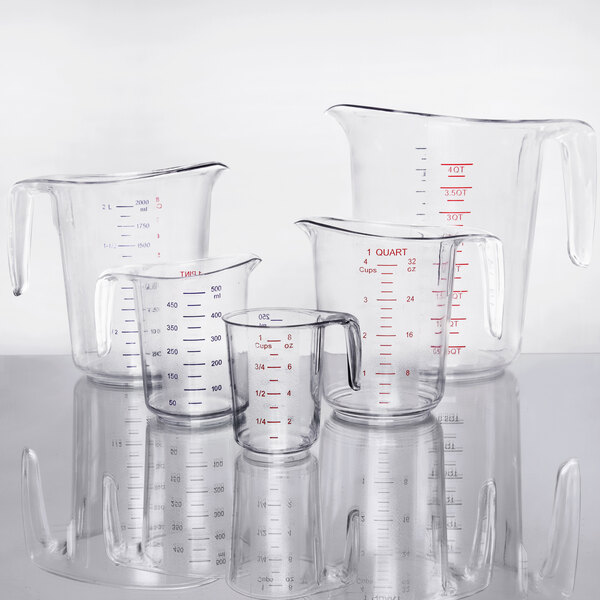 Wholesale 5-piece Measuring Cup Set - Asst RED BLUE GREEN YELLOW