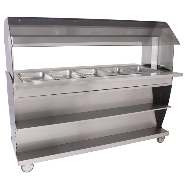 Alto-Shaam HFT2SYS-500 Five Pan Mobile Electric Hot Food Buffet Table - 208V