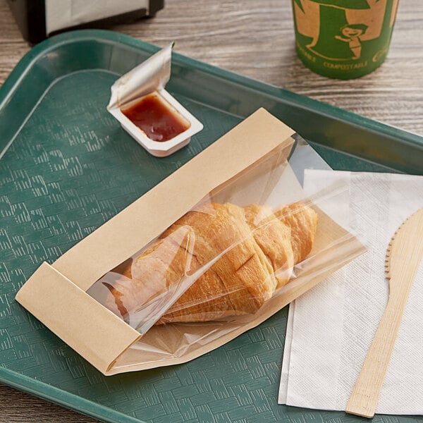 DublView® ToGo! Natural Kraft Paper Sandwich Bags With Trays - 4 1
