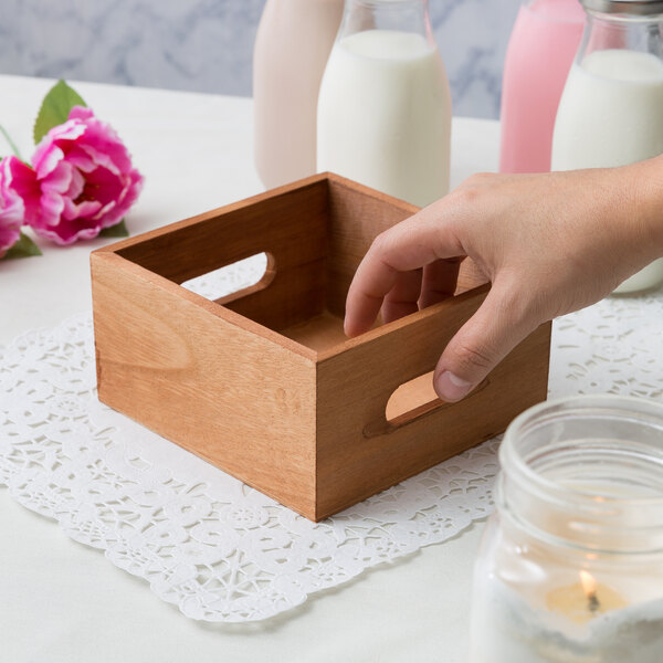 Wooden Table Caddy with Chalkboard