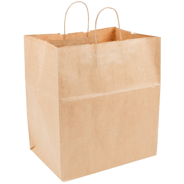 Kraft Paper Bags - Brown Shopper's bags with handle for shopping & stores