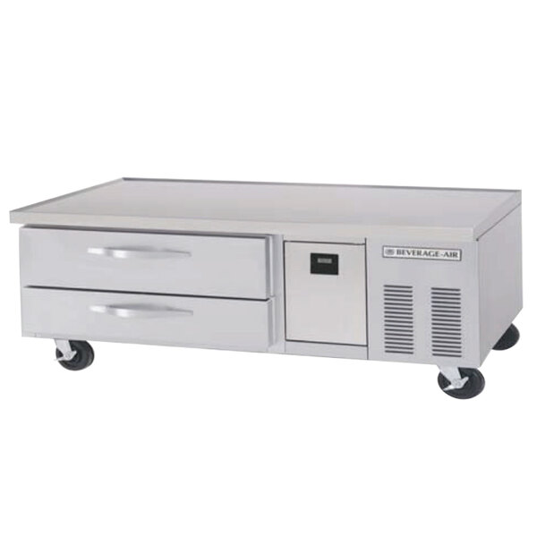 A white Beverage-Air chef base refrigerator with two drawers.