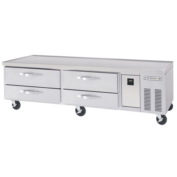 Beverage-Air WTRCS84D-1-FLT 84" Four Drawer Refrigerated Chef Base with Flat Top