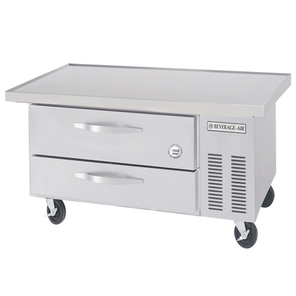 Beverage-Air WTRCS36-1-48-FLT 48" Two Drawer Refrigerated Chef Base with Flat Top