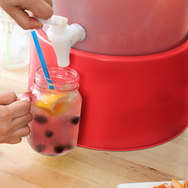 Choice Red 3 and 6 Gallon Round Beverage Dispenser Base