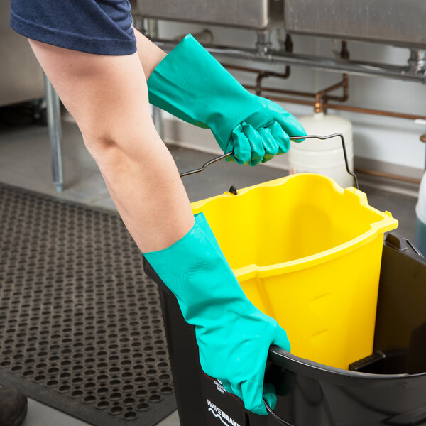green nitrile gloves