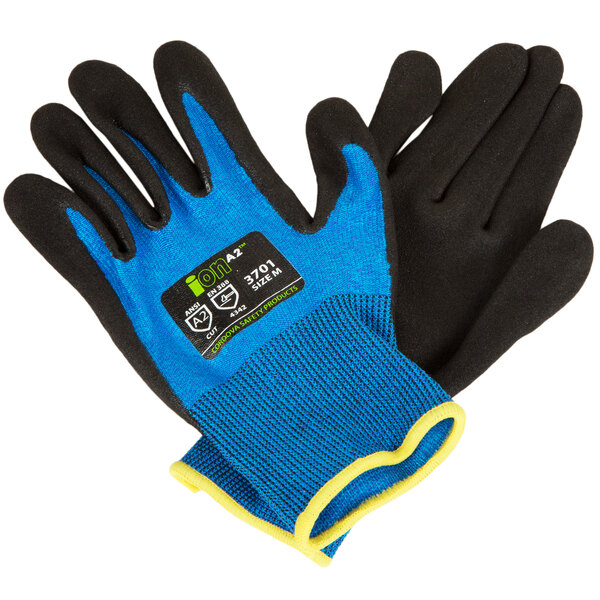 Cordova iON A2 Sapphire Blue HPPE / Synthetic Fiber Gloves with Black