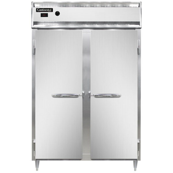 Continental DL2W-SS 52" Solid Door Reach-In Heated Holding Cabinet - 2250W