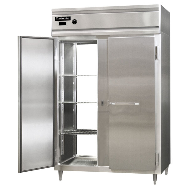 Continental DL2W-SA-PT 52" Solid Door Pass-Through Heated Holding Cabinet - 2250W