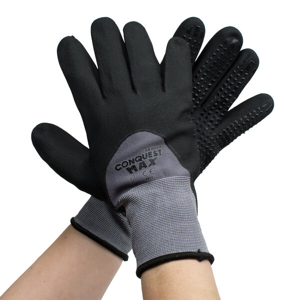 Cordova Conquest Max Gray Nylon / Spandex Gloves with Black Foam
