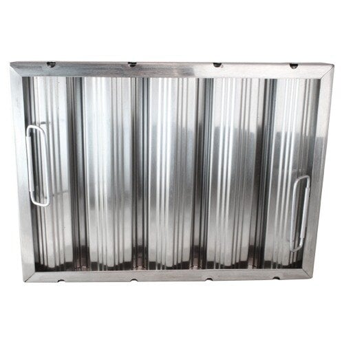 All Points 26-3891 12"(H) x 16"(W) x 2"(T) Stainless Steel Hood Filter - Ridged Baffles