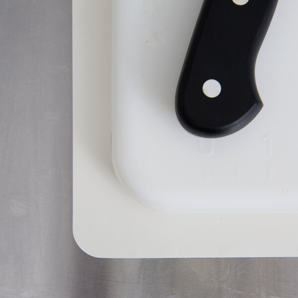 San Jamar CBM1318 SafTGrip BoardMate 18" x 13" White Cutting Board Mat