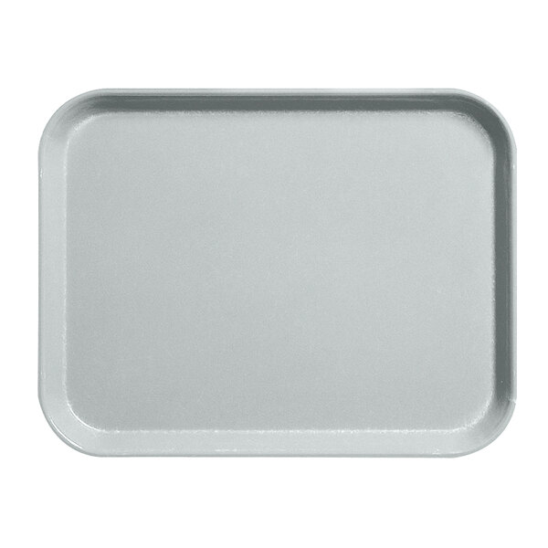 A close-up of a white Cambro Camlite tray.