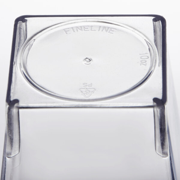Fineline Settings Wavetrends Clear Square 12 Oz. Tumblers – 168 Pcs Heavyweight Plastic Party Cups