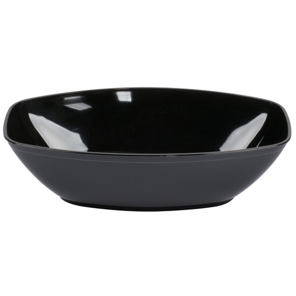 Fineline 456.BK Platter Pleasers 64 oz. Black Plastic Oval Luau Bowl