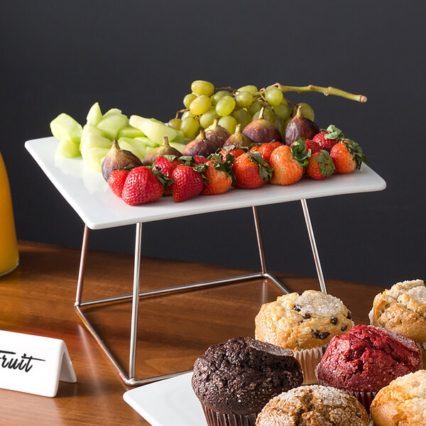 Acopa 7" Square Stainless Steel Metal Display Stand