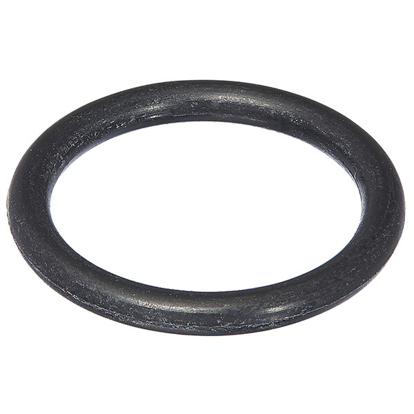 A Fisher black rubber O-ring on a white background.