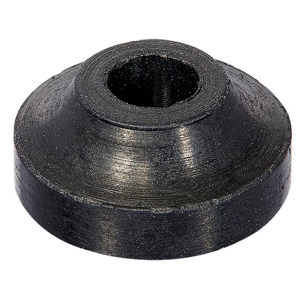 A black round Fisher Soft Cylinder Seat Washer with a hole in the middle.
