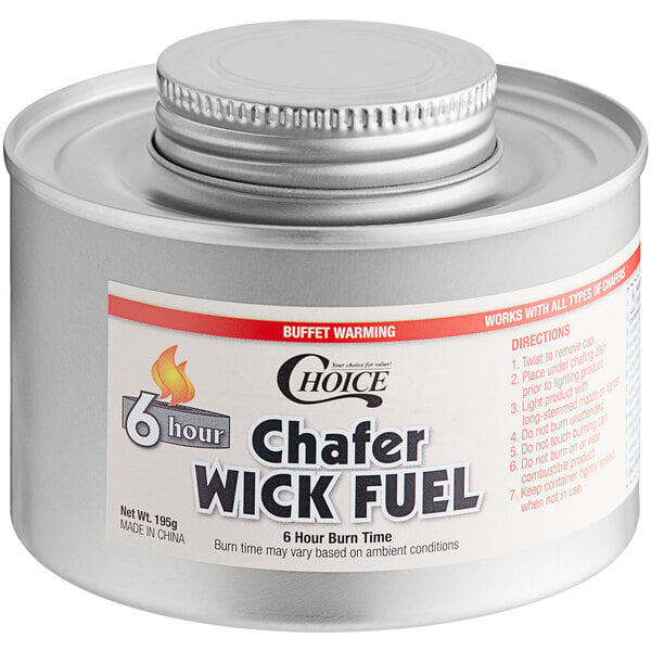 Gas One 12 pack 6 Hour Chafing Fuel - Food Warmer for Chafing Dish Buffet  Set - Liquid Safe Fuel With Wick & Lid Opener