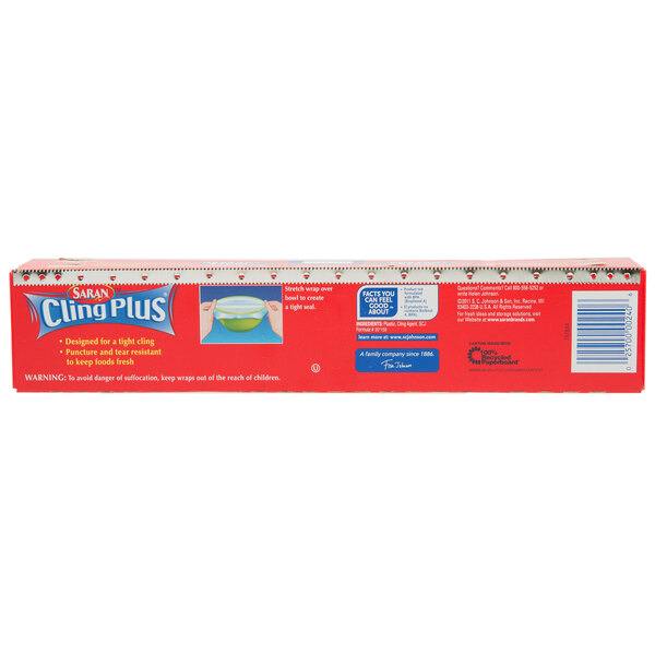 SC Johnson Saran™ 073681 Cling Plus 200 Sq. Ft. Plastic Wrap