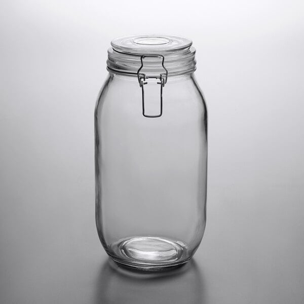 Thunder Group GLCJ007 - Glass Condiment Jar with Cover 7 oz (48 per Case)