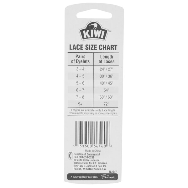 SC Johnson Kiwi® 682595 72" Outdoor Round Gold / Brown Laces Pair