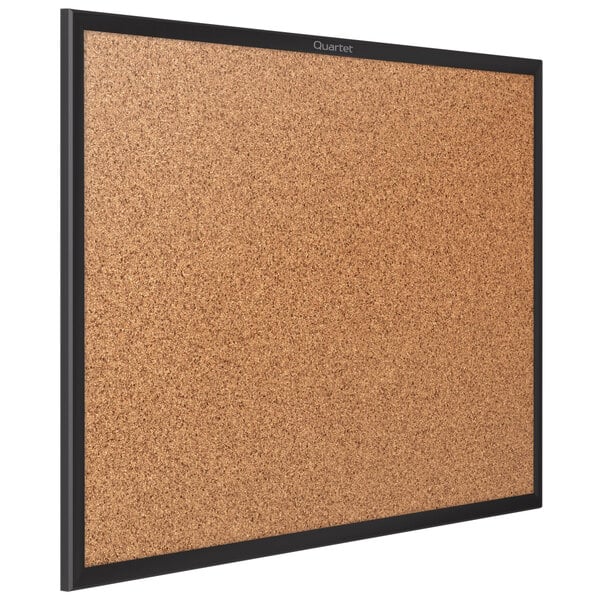 Quartet 2303B Classic 24" x 36" Cork Board with Black Aluminum Frame