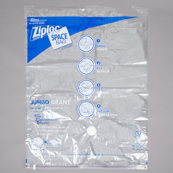 Ziploc® 690884 Space Bag® 32" x 42" Jumbo Flat Compression Bag 2/Box