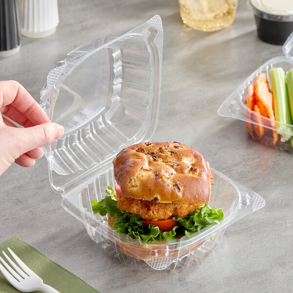 Dart ClearSeal Hinged Lid Plastic Container