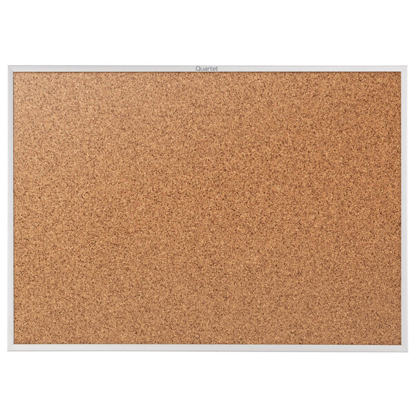 Quartet 2303 Classic 24" x 36" Cork Board with Silver Aluminum Frame