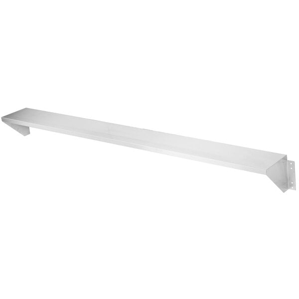 A long white metal shelf for Vollrath ServeWell food tables.