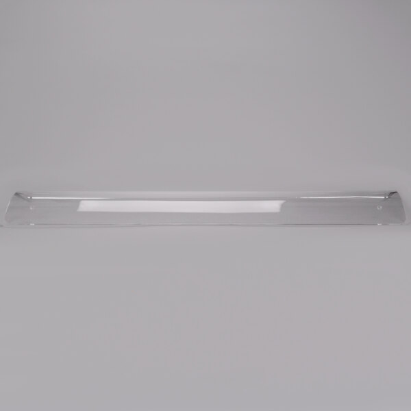 A clear rectangular acrylic panel with a black border on a white background.