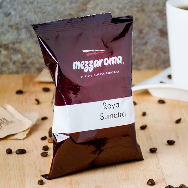 Ellis Mezzaroma 2.5 oz. Royal Sumatra Coffee Packet - 24/Case