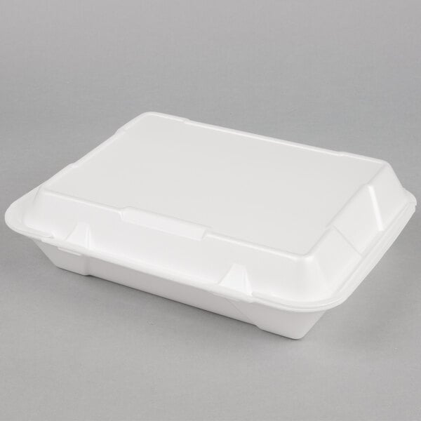 Genpak CLX200-CL Large Hinged Clear Plastic Food Containers 150 / Case