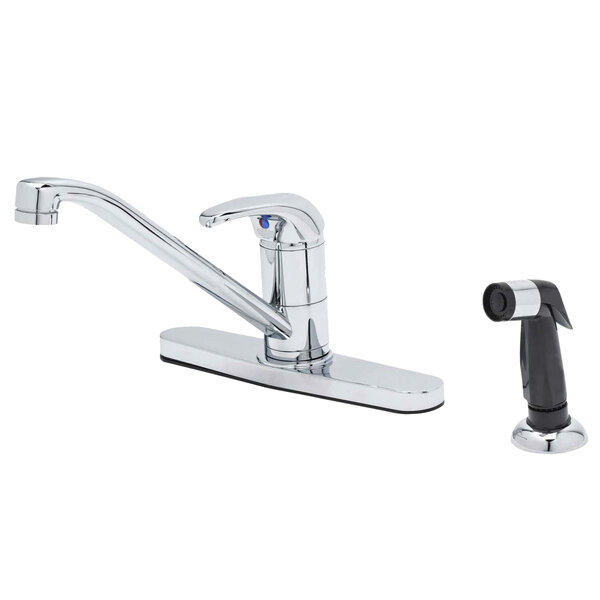 T&S B-2730-WS-VR Deck Mounted Single Lever Faucet with 8" Centers, 9 3/16" Swivel Spout, 1.5 GPM Aerator, and 16" Supply Lines