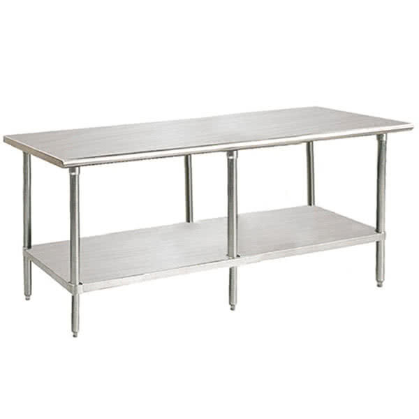Advance Tabco TT-188 18" x 96" 18 Gauge Stainless Steel Work Table with Galvanized Undershelf